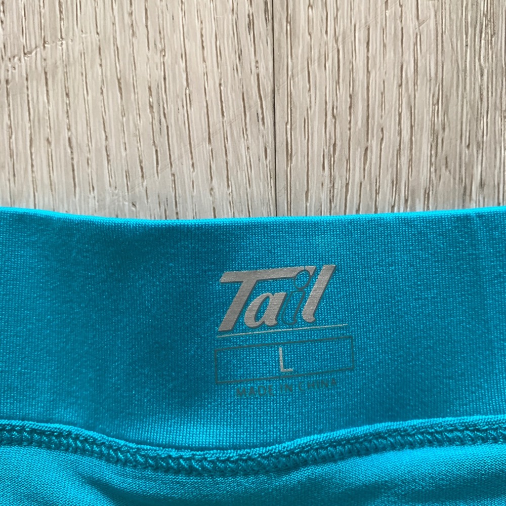 Tail Women Turquoise Blue Wrap‎ Front Athletic Tennis Golf Skort Scallop Trim L - Picture 5 of 8